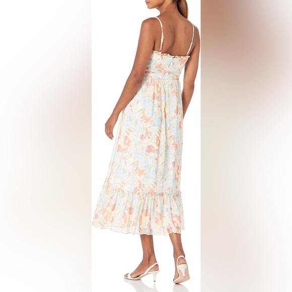 NWT LIKELY RAFFY FLORAL DRESS Ivory / Grey Mult Womens Size 10 - Picture 3 of 11